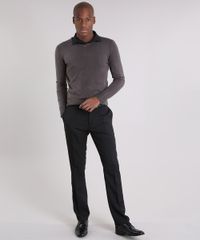 Sueter-Masculino-Basico-em-Trico-Manga-Longa-Gola-V-Chumbo-8464173-Chumbo_3