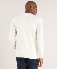 Sueter-Masculino-Cables-em-Trico-Gola-Redonda-Manga-Longa-Bege-Claro-8850278-Bege_Claro_2