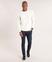 Sueter-Masculino-Cables-em-Trico-Gola-Redonda-Manga-Longa-Bege-Claro-8850278-Bege_Claro_3