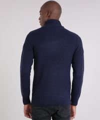Sueter-Masculino-Gola-Alta-com-Ziper-em-Trico-Azul-Marinho-8851690-Azul_Marinho_2