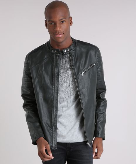 Jaqueta-Masculina-Biker-Water-Reppelent-com-Bolsos-Chumbo-8851847-Chumbo_1