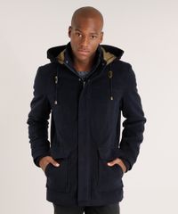 Parka-Masculina-em-Feltro-Gola-Alta-com-Capuz-Removivel-Azul-Marinho-8851187-Azul_Marinho_1