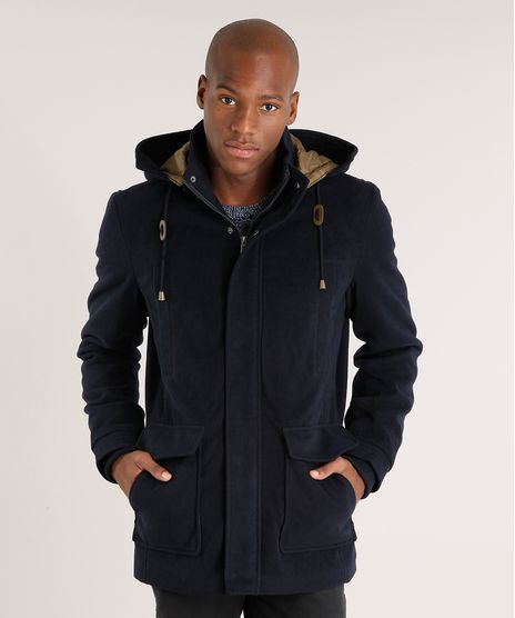 Parka-Masculina-em-Feltro-Gola-Alta-com-Capuz-Removivel-Azul-Marinho-8851187-Azul_Marinho_1