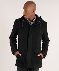 Parka-Masculina-em-Feltro-Gola-Alta-com-Capuz-Removivel-Preta-8851187-Preto_1