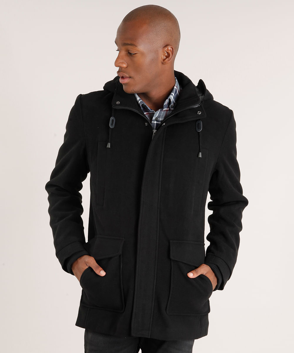 casaco de feltro masculino