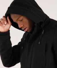 Parka-Masculina-em-Feltro-Gola-Alta-com-Capuz-Removivel-Preta-8851187-Preto_4