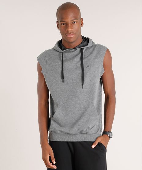 Regata-Masculina-Esportiva-Ace-em-Moletom-com-Capuz-Bolso-Canguru-Cinza-Mescla-Escuro-9142872-Cinza_Mescla_Escuro_1