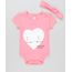 Body-Infantil-Coracao-com-Bordado-Manga-Curta-Decote-Redondo---Faixa-de-Cabelo-com-Laco-em-Algodao---Sustentavel-Rosa-8915746-Rosa_1