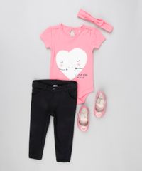 Body-Infantil-Coracao-com-Bordado-Manga-Curta-Decote-Redondo---Faixa-de-Cabelo-com-Laco-em-Algodao---Sustentavel-Rosa-8915746-Rosa_3