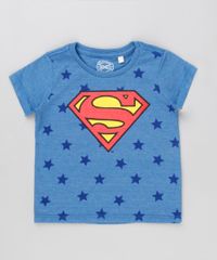 Camiseta-Infantil-Super-Homem-Estampada-de-Estrelas-Manga-Curta-Gola-Careca-Azul-8529862-Azul_1
