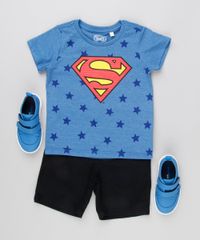 Camiseta-Infantil-Super-Homem-Estampada-de-Estrelas-Manga-Curta-Gola-Careca-Azul-8529862-Azul_3