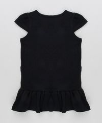 Vestido-Infantil-Marie-com-Babado-Manga-Curta-Decote-Redondo-em-Algodao---Sustentavel-Preto-9169078-Preto_2
