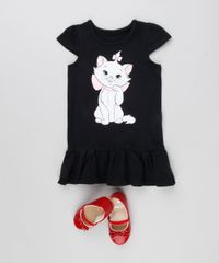 Vestido-Infantil-Marie-com-Babado-Manga-Curta-Decote-Redondo-em-Algodao---Sustentavel-Preto-9169078-Preto_3
