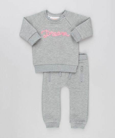 Conjunto-Infantil-de-Blusao--Dream--Canelada---Calca-com-Ziper-Cinza-Mescla-8911694-Cinza_Mescla_1