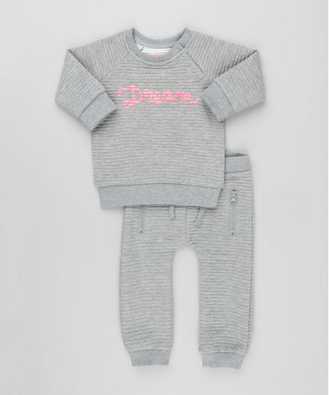 Conjunto-Infantil-de-Blusao--Dream--Canelada---Calca-com-Ziper-Cinza-Mescla-8911694-Cinza_Mescla_1
