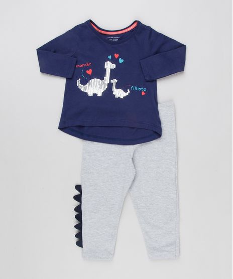 Conjunto-Infantil-de-Blusa-Dino-com-Paetes-Manga-Longa-Azul-Marinho---Calca-em-Moletom-Cinza-Mescla-9140897-Cinza_Mescla_1