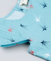 Vestido-Infantil-Estampado-de-Estrelas-Com-Pregas-Manga-Curta-Decote-Redondo---Meia-Calca-Azul-Claro-8877283-Azul_Claro_4