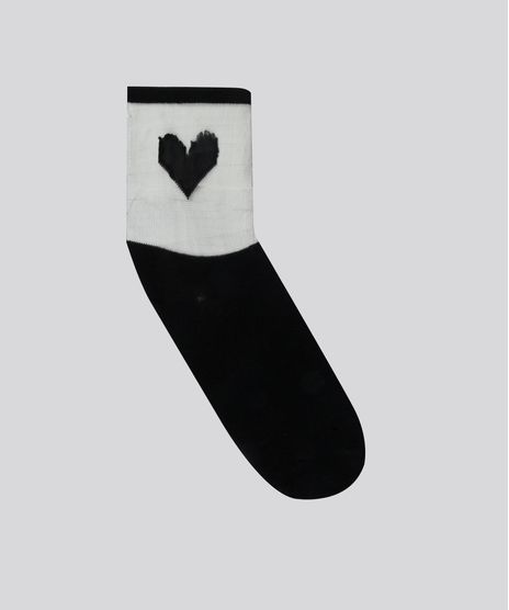Meia-Feminina-com-Tule-e-Coracao-Cano-Medio-Preta-9009364-Preto_1