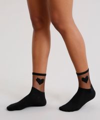 Meia-Feminina-com-Tule-e-Coracao-Cano-Medio-Preta-9009364-Preto_2