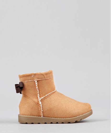 Bota-Infantil-com-Pelo-e-Laco-Caramelo-9103208-Caramelo_1