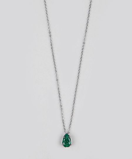 Colar-Feminino-com-Pedraria-Verde-Prateado-9186478-Prateado_1 Colar-Feminino-com-Pedraria-Verde-Prateado-9186478-Prateado_1