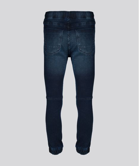 calça jeans estilo moletom masculino