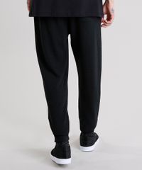 Calca-Masculina-Jogger-em-Moletom-com-Textura-e-Ziper-Preta-8834948-Preto_2