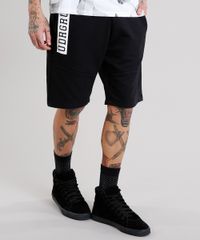 Bermuda-Masculina-em-Moletom--UDRGRUND--com-Ziper-Preta-9152107-Preto_1