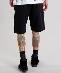 Bermuda-Masculina-em-Moletom--UDRGRUND--com-Ziper-Preta-9152107-Preto_2