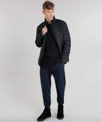 Calca-Masculina-Jogger-em-Moletom-com-Textura-e-Ziper-Azul-Marinho-8834948-Azul_Marinho_3