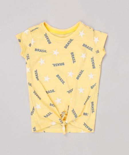 Blusa-Infantil-Brasil-Estampada-com-No-Manga-Curta-Decote-Redondo-Amarelo-9181456-Amarelo_1
