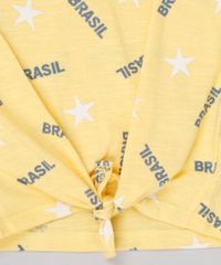Blusa-Infantil-Brasil-Estampada-com-No-Manga-Curta-Decote-Redondo-Amarelo-9181456-Amarelo_4