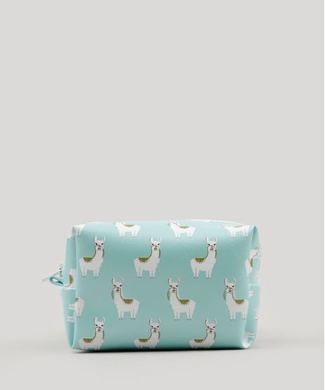Necessaire-Feminina-Estampada-de-Lhama-Azul-Claro-9005238-Azul_Claro_1