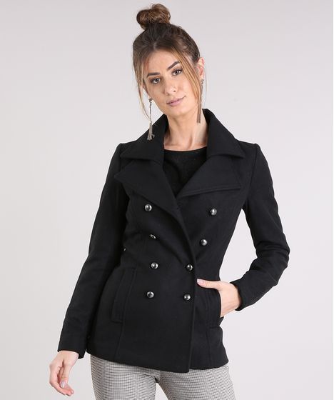 casaco preto feminino