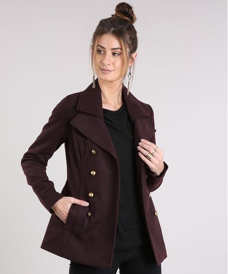 Casaco-Feminino-Trench-Coat-com-Botoes-Vinho-8485134-Vinho_1