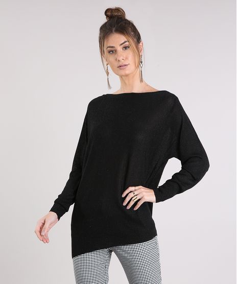 Sueter-Feminino-em-Trico-com-Lurex-Manga-Morcego-Decote-Canoa-Preto-8926695-Preto_1