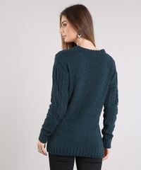 Sueter-Feminino-em-Trico-com-Lurex-Decote-V-Manga-Longa-Verde-Escuro-8882793-Verde_Escuro_2