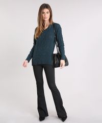 Sueter-Feminino-em-Trico-com-Lurex-Decote-V-Manga-Longa-Verde-Escuro-8882793-Verde_Escuro_3
