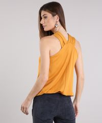 Regata-Feminina-com-Decote-Transpassada-Amarelo-Escuro-9150212-Amarelo_Escuro_2