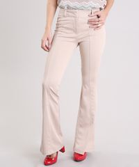 Calca-Feminina-Flare-Cintura-Alta-Texturizada-Kaki-8894171-Kaki_1