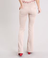 Calca-Feminina-Flare-Cintura-Alta-Texturizada-Kaki-8894171-Kaki_2