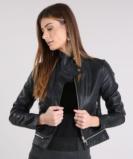 Jaqueta-Feminina-Gola-Alta-com-Botao-Ziper-na-Barra-Preta-8895861-Preto_1