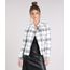 Jaqueta-Feminina-de-Tweed-Xadrez-com-Bolsos-Off-White-9033573-Off_White_1
