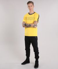 Camiseta-Masculina--Dangerous--Manga-Curta-Gola-Redonda-Amarela-9084171-Amarelo_3
