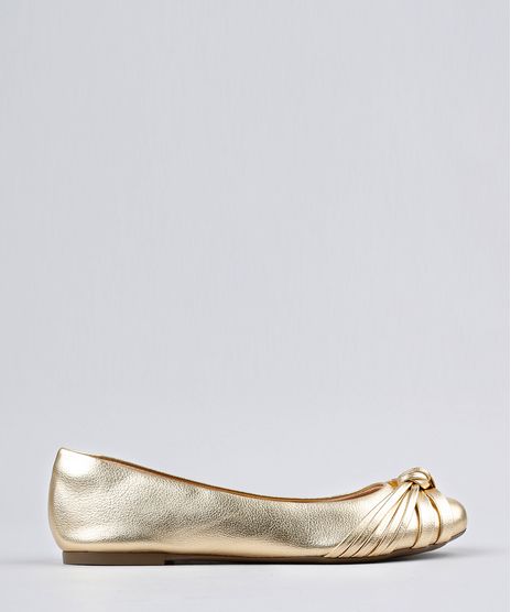 Sapatilha-Feminina-Bico-Redondo-Via-Uno-com-No-Metalizada-Dourada-9186447-Dourado_1
