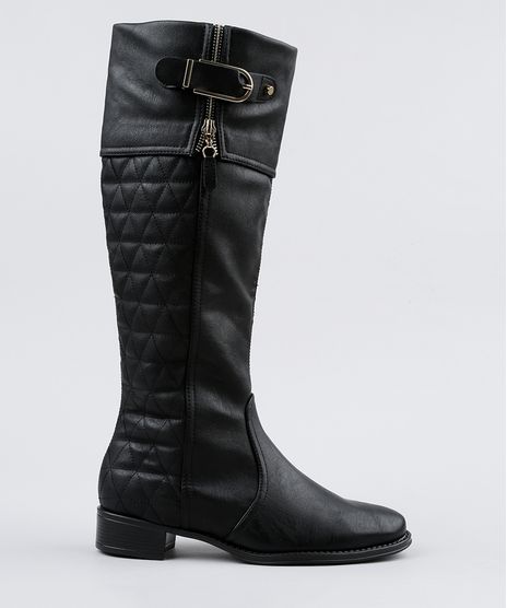 Bota-Feminina-Montaria-Beira-Rio-com-Matelasse-e-Fivela-Preta-9167619-Preto_1