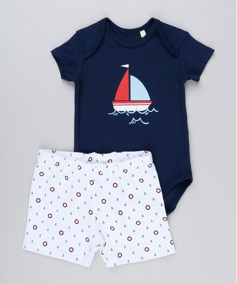 Conjunto-Infantil-de-Body-Barco-Manga-Curta-Azul-Marinho---Short-Estampado-de-Ancora-Branco-9154640-Branco_1