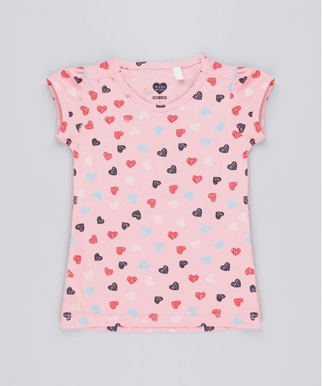 Blusa-Infantil-Estampada-de-Coracoes-Manga-Curta-Decote-Redondo-em-Algodao---Sustentavel-Rosa-9146404-Rosa_1
