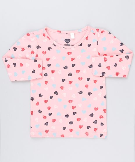 Blusa-Infantil-Estampada-de-Coracoes-Manga-Longa-Decote-Redondo-em-Algodao---Sustentavel-Rosa-9145682-Rosa_1