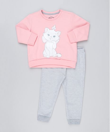 Conjunto-Infantil-de-Blusao-Marie-Rosa---Calca-em-Moletom-Cinza-Mescla-9169070-Cinza_Mescla_1